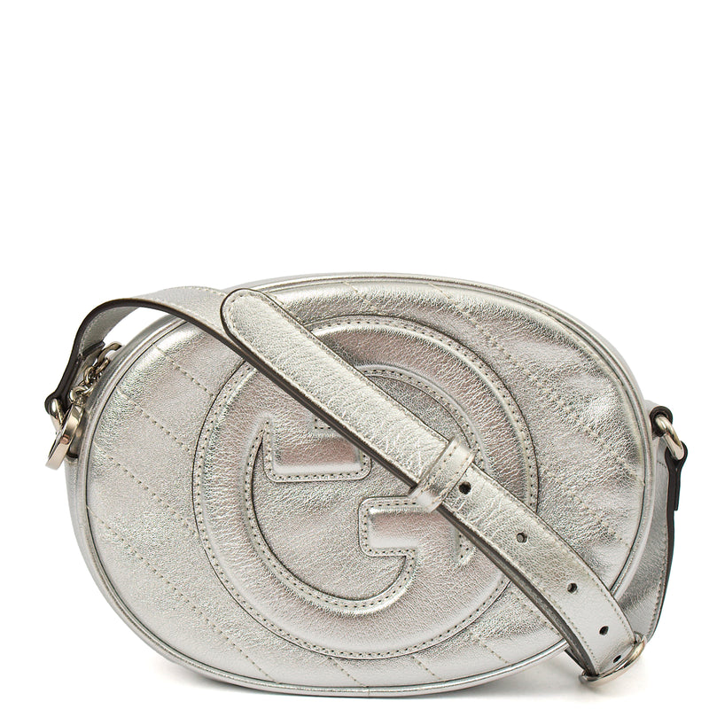 Picture of Gucci Cross Body Blondie Clutch in Metallic, Leather