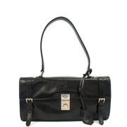 Picture of Prada Top Handle Saffiano Soft in Black, Patent Leather
