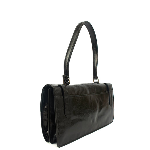 Picture of Prada Top Handle Saffiano Soft in Black, Patent Leather