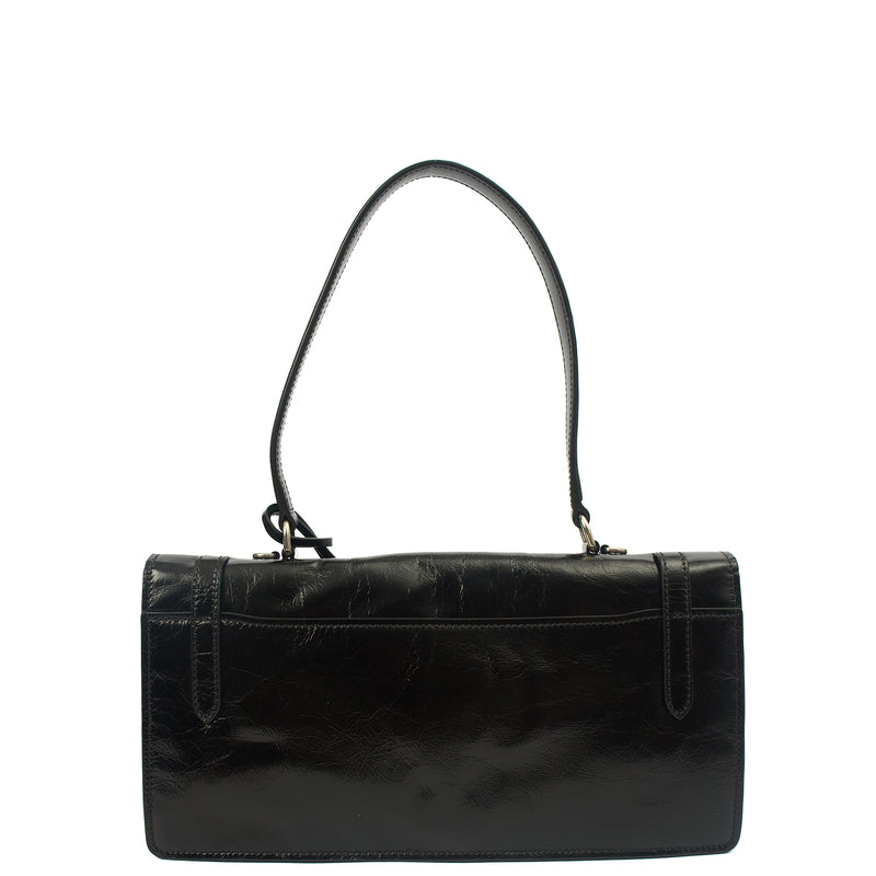Picture of Prada Top Handle Saffiano Soft in Black, Patent Leather