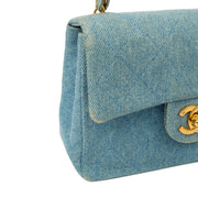 Picture of Chanel Mini Bag Classic - Mini (Square) in Blue, Fabric