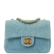 Picture of Chanel Mini Bag Classic - Mini (Square) in Blue, Fabric
