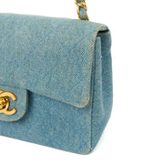 Picture of Chanel Mini Bag Classic - Mini (Square) in Blue, Fabric