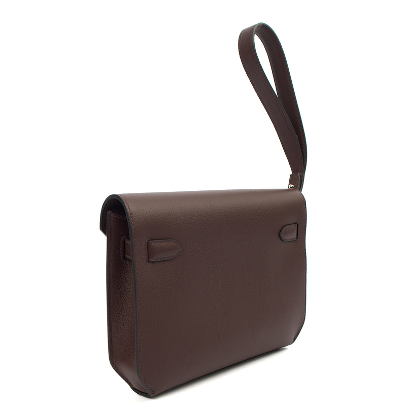 Picture of Hermes Clutch Kelly Depeches 25 in Rouge Sellier, Evercolour