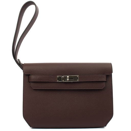 Picture of Hermes Clutch Kelly Depeches 25 in Rouge Sellier, Evercolour