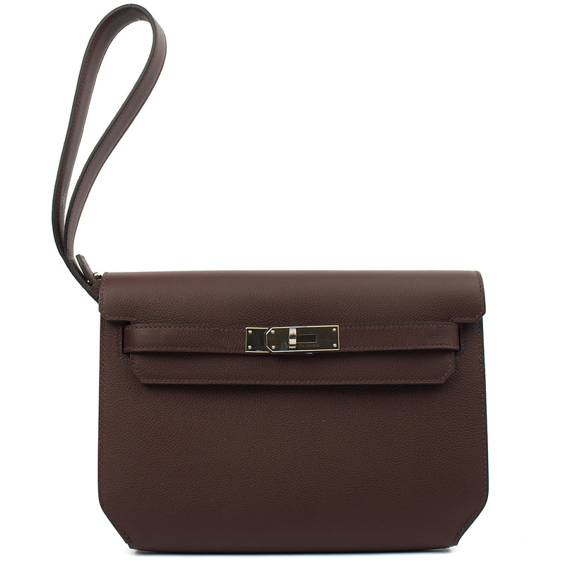Picture of Hermes Clutch Kelly Depeches 25 in Rouge Sellier, Evercolour