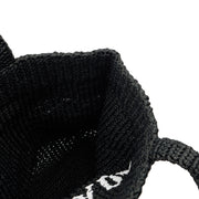 Picture of Prada Tote Raffia Summer Tote in Black, Fabric