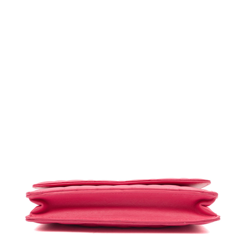 Chanel Cross Body Wallet on Chain in Pink, Lambskin Leather