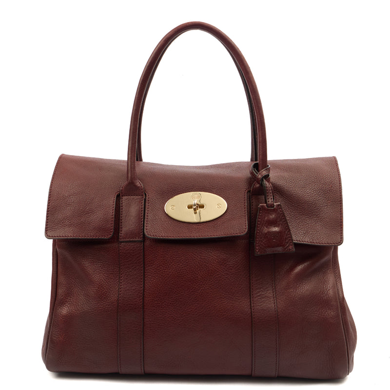 Picture of Mulberry Tote Bayswater Heritage in Oxblood, Calfskin Leather