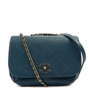 Picture of Chanel Shoulder Bag Flap Bag in Blue, Calfskin Leather
