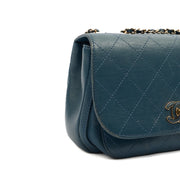 Picture of Chanel Shoulder Bag Flap Bag in Blue, Calfskin Leather