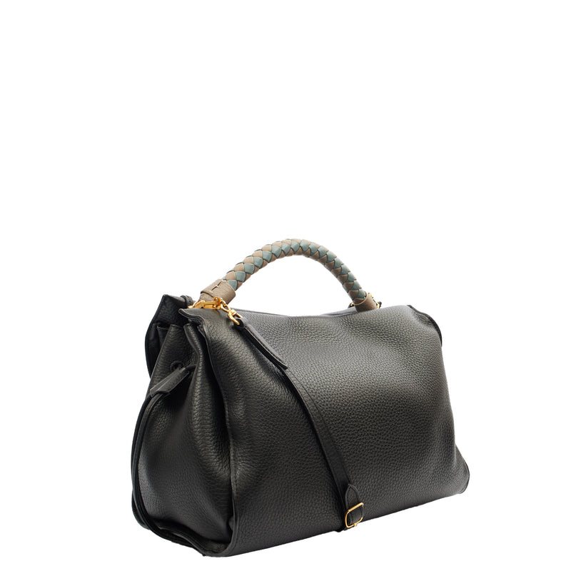 Picture of Mulberry Cross Body Iris - Large in Black, Leather