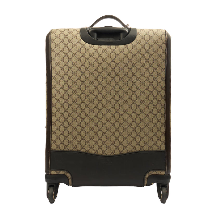Picture of Gucci Wheeled Savoy Suitcase in Neutral, Leather