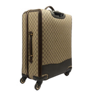 Picture of Gucci Wheeled Savoy Suitcase in Neutral, Leather