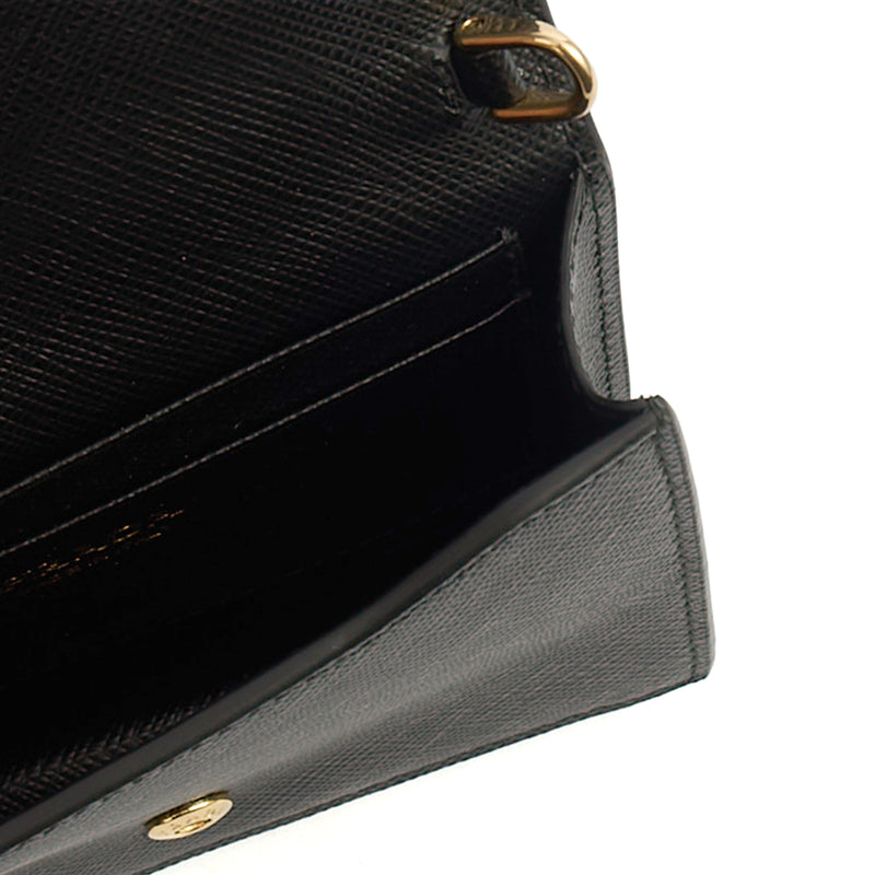 Picture of Prada Cross Body Saffiano Crossbody - Mini in Black, Calfskin