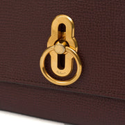 Picture of Mulberry Cross Body Amberley Clutch in Oxblood, Leather