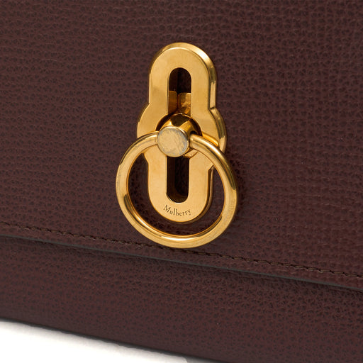 Picture of Mulberry Cross Body Amberley Clutch in Oxblood, Leather