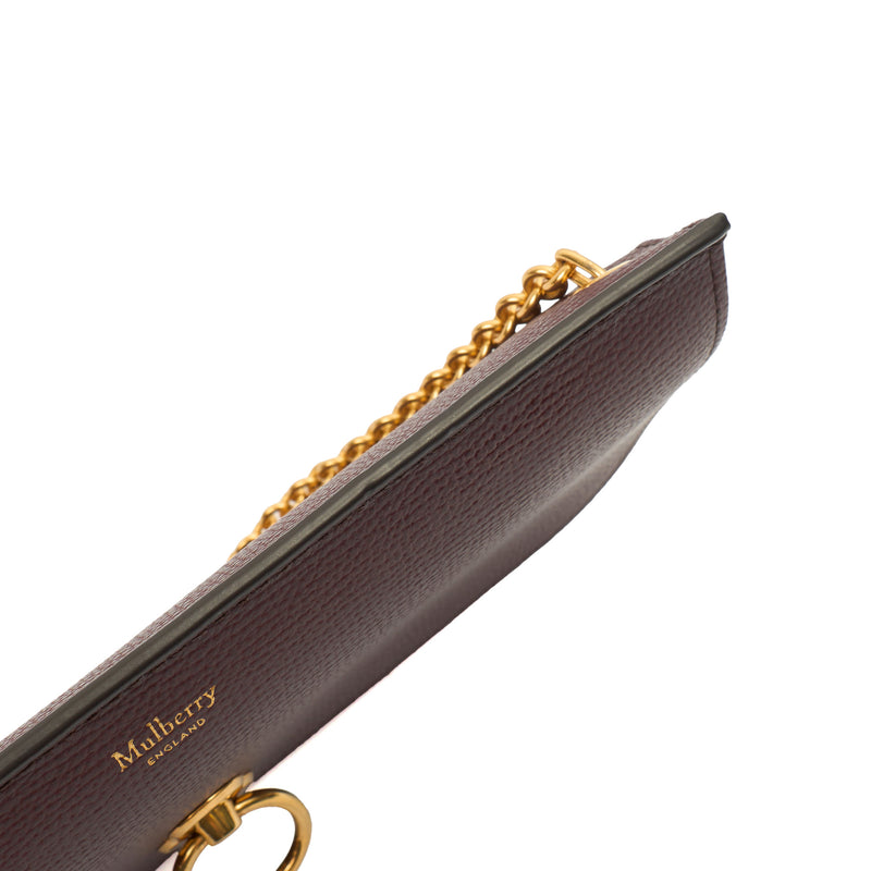 Picture of Mulberry Cross Body Amberley Clutch in Oxblood, Leather