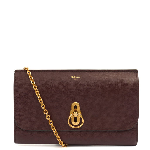 Picture of Mulberry Cross Body Amberley Clutch in Oxblood, Leather