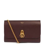 Picture of Mulberry Cross Body Amberley Clutch in Oxblood, Leather