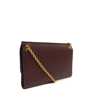 Picture of Mulberry Cross Body Amberley Clutch in Oxblood, Leather