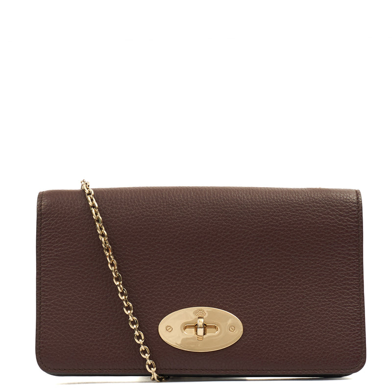 Picture of Mulberry Cross Body Darley Wallet in Oxblood, Leather