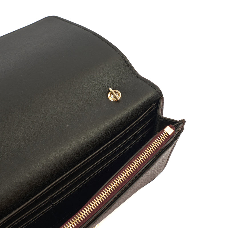 Picture of Mulberry Cross Body Darley Wallet in Oxblood, Leather