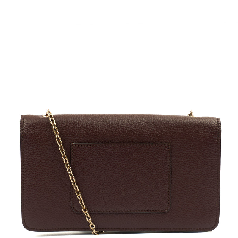 Picture of Mulberry Cross Body Darley Wallet in Oxblood, Leather