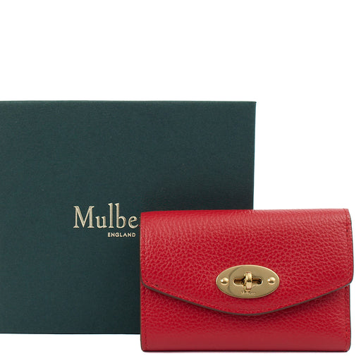 Picture of Mulberry Wallet Darley Wallet in Scarlet Red, Calfskin Leather