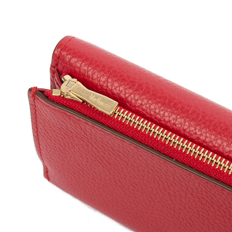 Picture of Mulberry Wallet Darley Wallet in Scarlet Red, Calfskin Leather