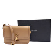 Picture of Saint Laurent Cross Body Solferino- Small in Neutral, Calfskin Leather