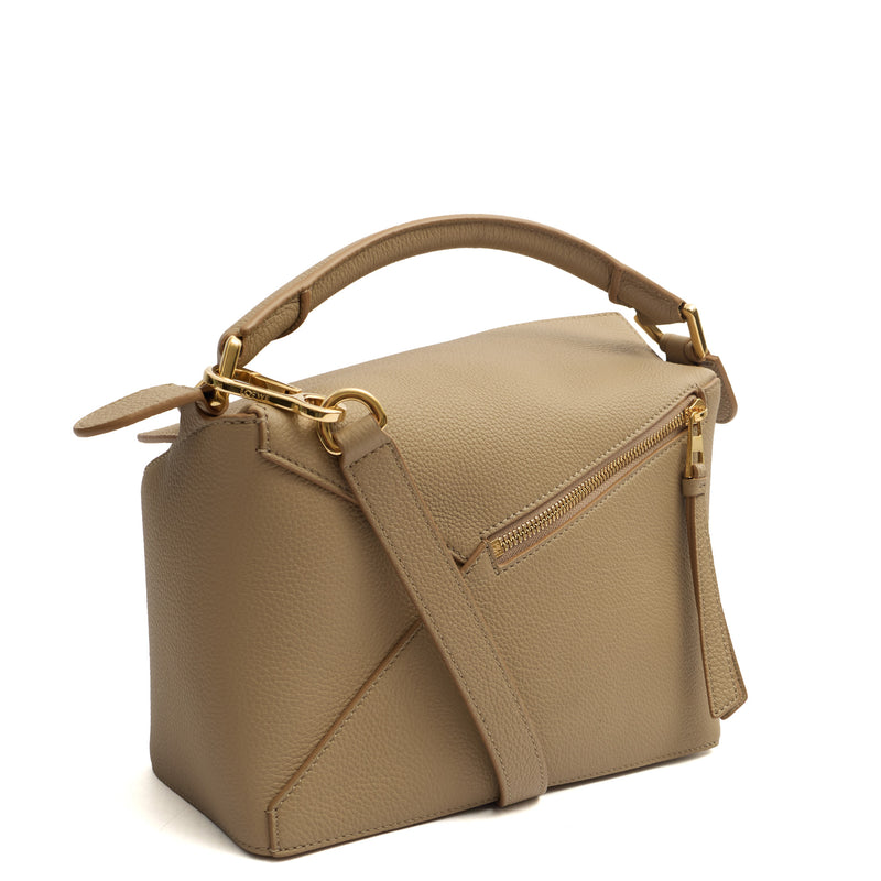 Picture of Loewe Cross Body Puzzle - Small in Neutral, Leather