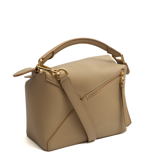 Picture of Loewe Cross Body Puzzle - Small in Neutral, Leather