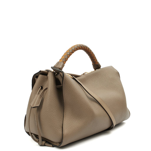 Picture of Mulberry Tote Iris - Large in Solid Grey, Calfskin Leather