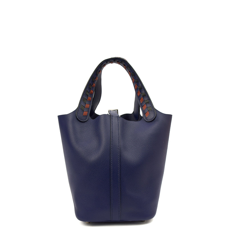 Picture of Hermes Tote Picotin 18 in Bleu Encre, Epsom Leather