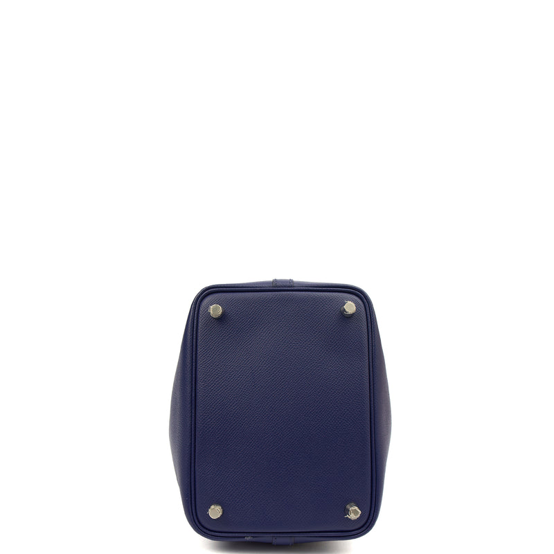 Picture of Hermes Tote Picotin 18 in Bleu Encre, Epsom Leather