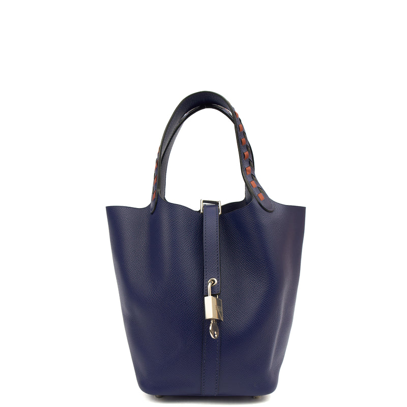 Picture of Hermes Tote Picotin 18 in Bleu Encre, Epsom Leather