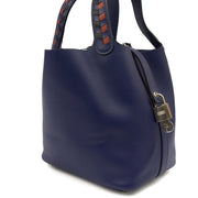Picture of Hermes Tote Picotin 18 in Bleu Encre, Epsom Leather
