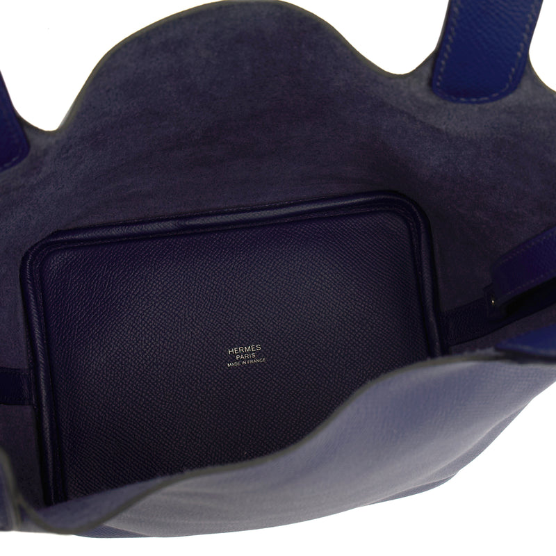 Picture of Hermes Tote Picotin 18 in Bleu Encre, Epsom Leather