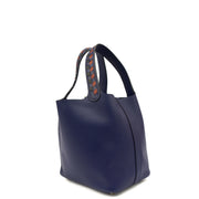 Picture of Hermes Tote Picotin 18 in Bleu Encre, Epsom Leather