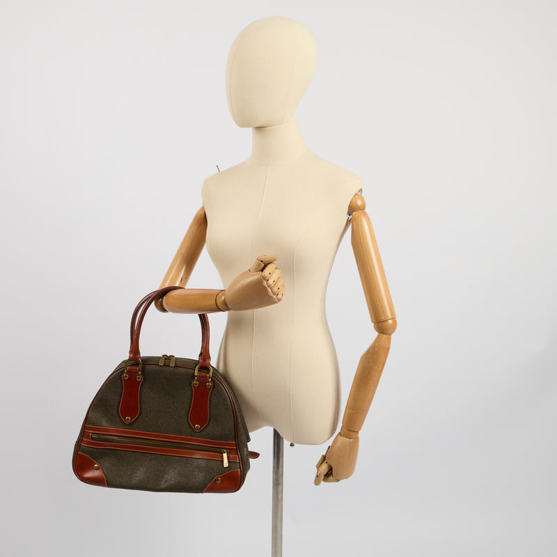 Mulberry Tote Scotchgrain Bowler - Small in Green, Scotchgrain