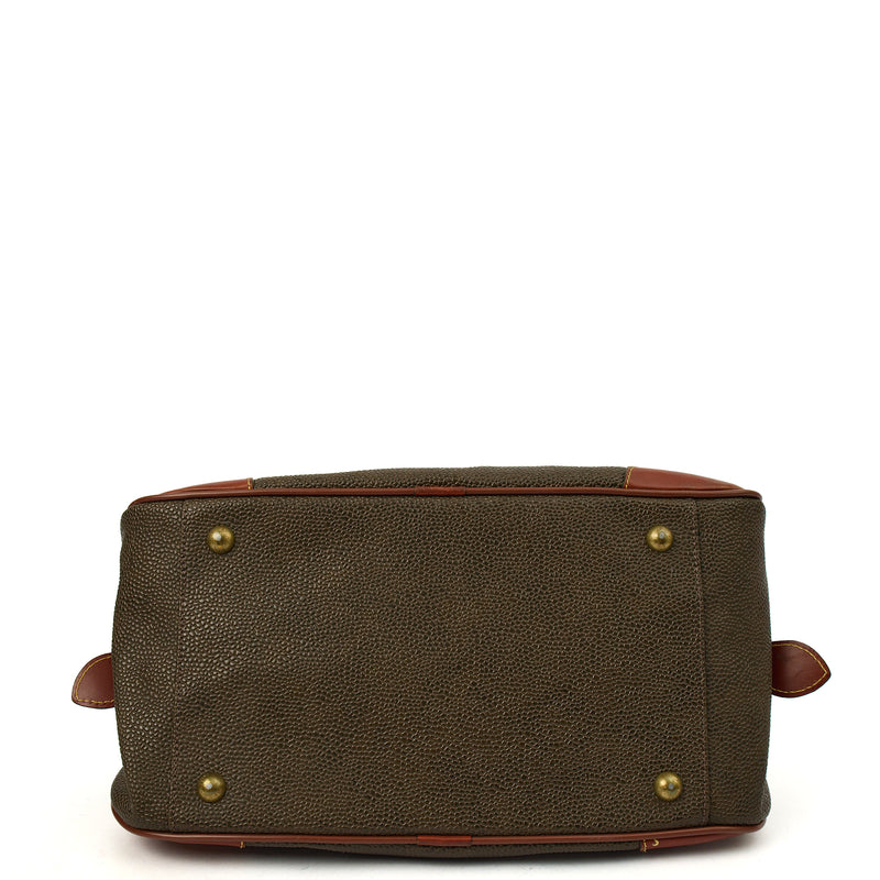 Picture of Mulberry Tote Scotchgrain Bowler - Small in Green, Scotchgrain