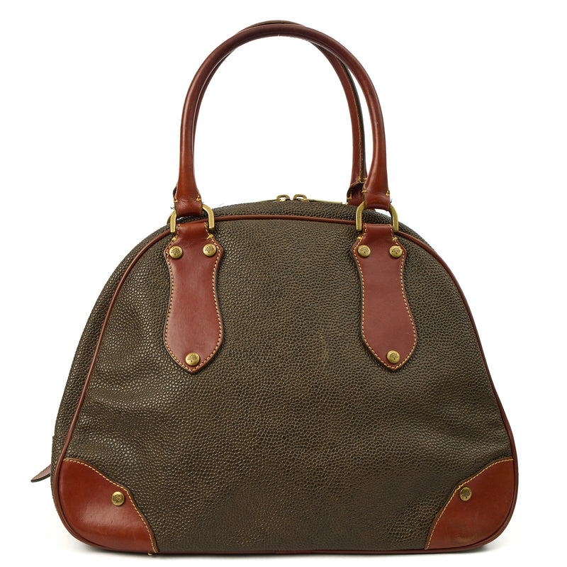 Picture of Mulberry Tote Scotchgrain Bowler - Small in Green, Scotchgrain