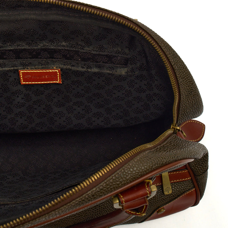 Picture of Mulberry Tote Scotchgrain Bowler - Small in Green, Scotchgrain