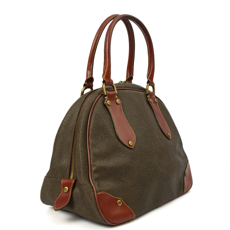Picture of Mulberry Tote Scotchgrain Bowler - Small in Green, Scotchgrain