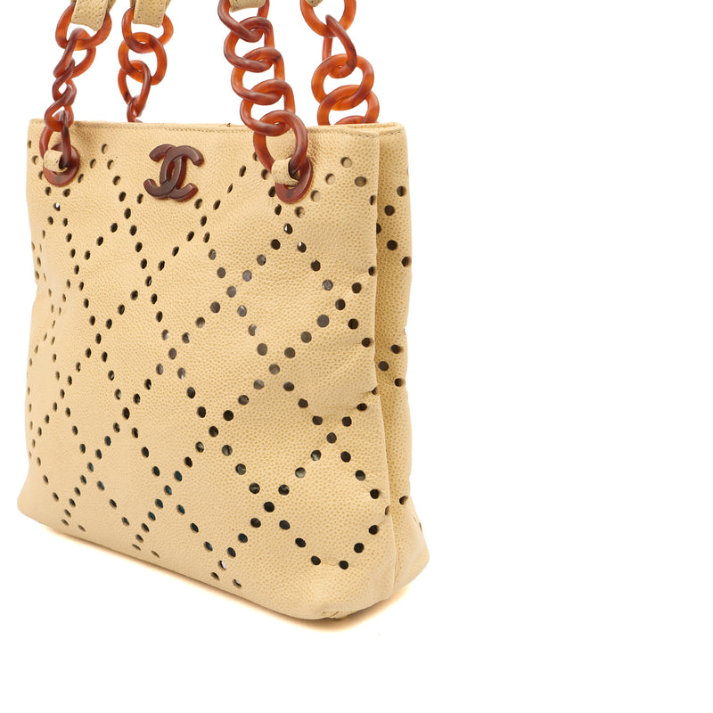 Picture of Chanel Tote Vintage Tote in Neutral, Caviar Leather