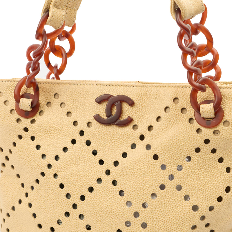 Picture of Chanel Tote Vintage Tote in Neutral, Caviar Leather