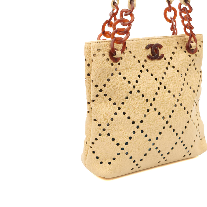 Picture of Chanel Tote Vintage Tote in Neutral, Caviar Leather