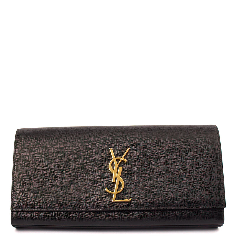 Picture of Saint Laurent Clutch Cassandra Clutch in Black, Leather