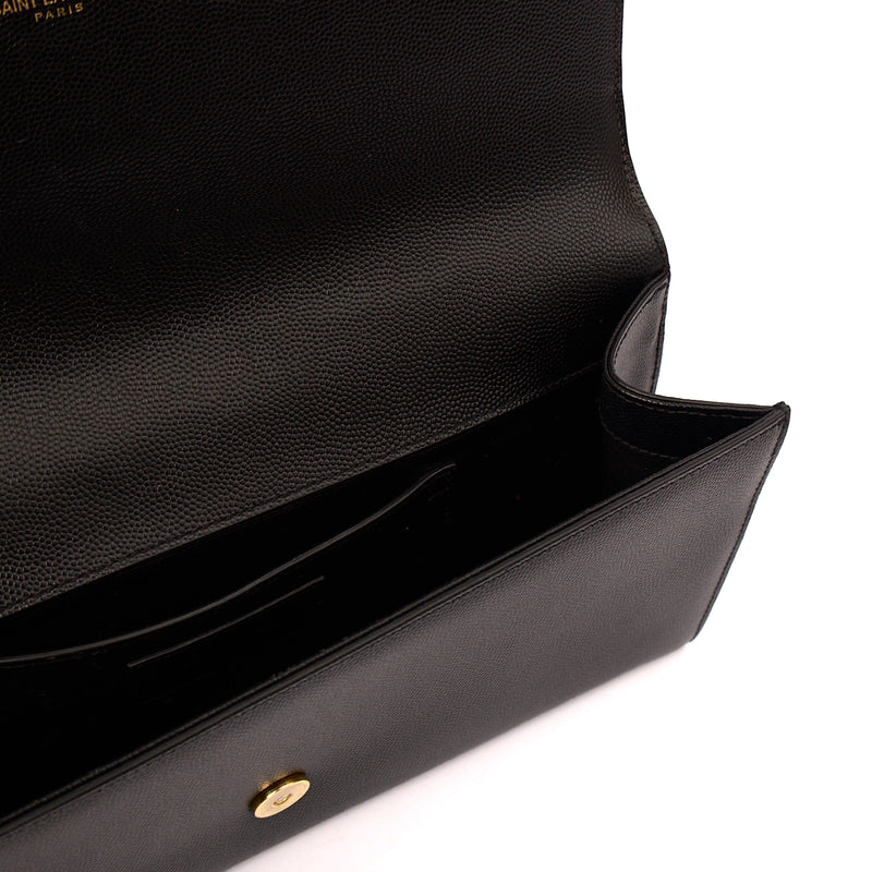Picture of Saint Laurent Clutch Cassandra Clutch in Black, Leather